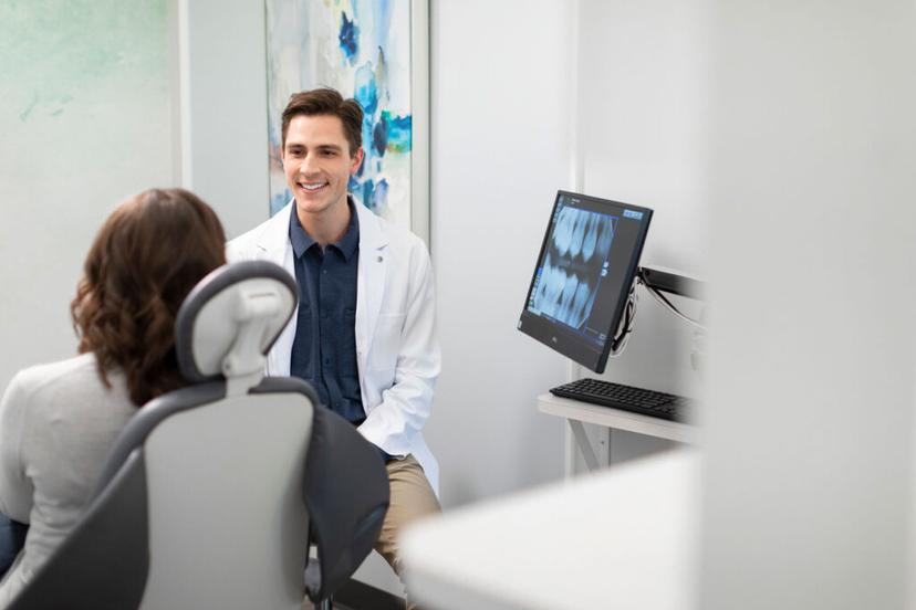 dentist with patient